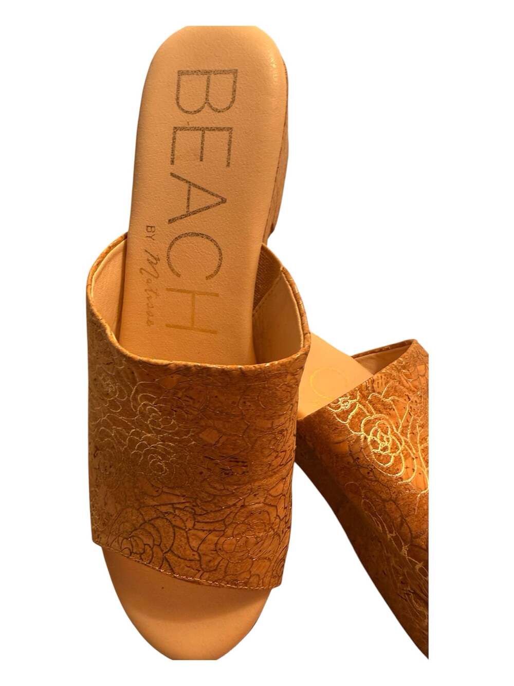 Beach by Matisse Terry Platform Slide Sandals in Rose Cork - Picture 3 of 6